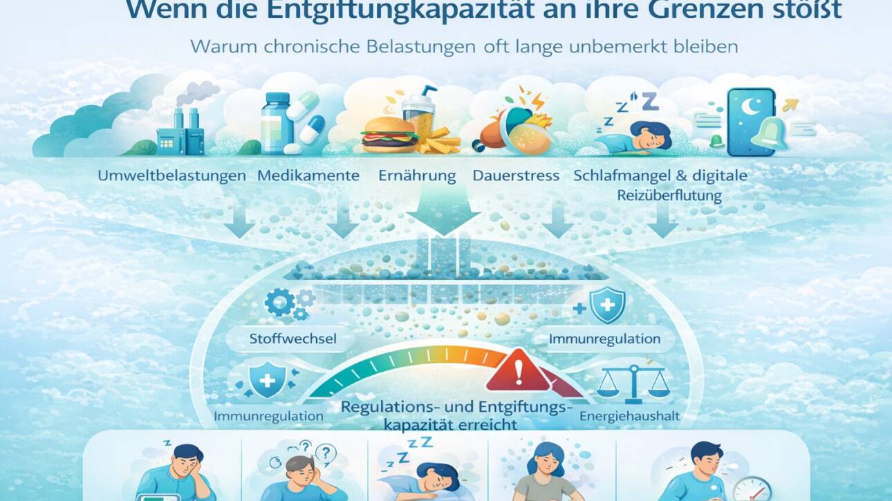 Grafik zur Entgiftungskapazität des menschlichen Körpers