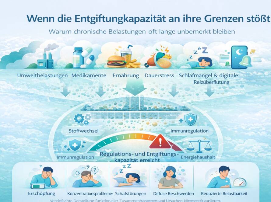 Grafik zur Entgiftungskapazität des menschlichen Körpers