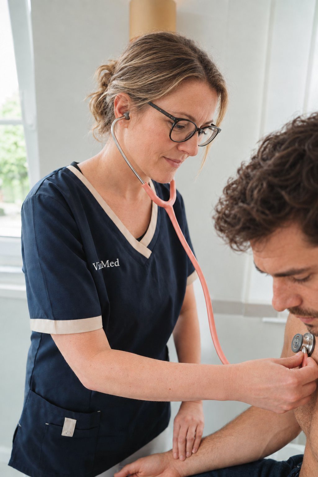 Ärztliche Untersuchung beim Check-up in der ViewMed Praxis